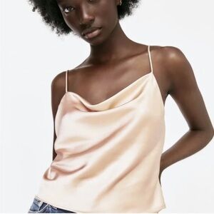Zara Satin Camisole top, Champagne